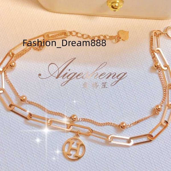 Aigesheng Jewelry Pulsera personalizada 18K Oro real Pulsera de oro macizo Joyería de lujo para mujer