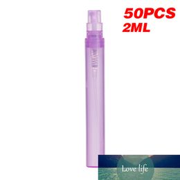 Aihogard, 50 Uds., 2ml, Mini botella pulverizadora de plástico vacía, contenedor de Perfume, bote de aceite esencial portátil recargable, atomizador cosmético