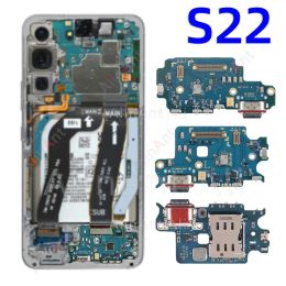 Aiinant USB -poortlaadbord Dock Connector Charger Flex Cable voor Samsung Galaxy S22 Ultra Plus S22+ S901N S906N S908N 5G
