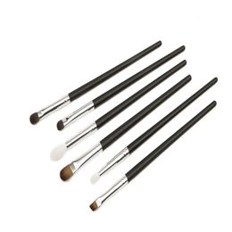 Ailandi Pro 6 PCS pli effilé Mélanger les cheveux de chair de chèvre à fard à paupières inclinés kit cosmétique Coiffure à lèvres Makeup Brushés 240403