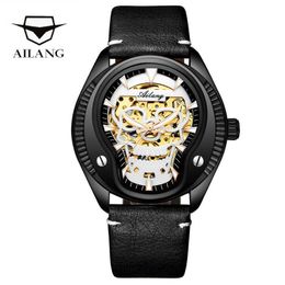 Ailang Top Merk Diesel Watch Gear Auto Heren Pols Militaire Diver Reloj Lederen Riem Automatische Wikkelklok Bracelet Men