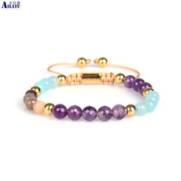 Bracelet en pierre de bracelet pour femmes Ailatu 6 mm à facettes naturelles Bostwana bijoux 240417