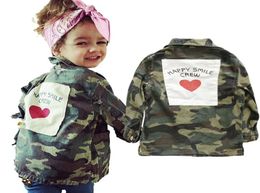 AiLe lapin filles automne veste INS Camouflage veste à manches longues dos lettre d'amour autocollants mode frère soeur manteau5216030