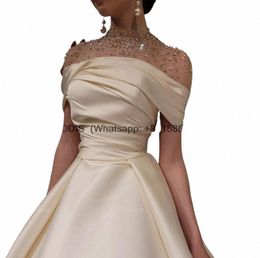 Aileen A-lijn Jurk Voor Vrouwen Party Bruiloft Avond Dres Luxe 2023 Satijn Champagne Prom Dr 2023 Grace Baljurk Robe G1Sz #