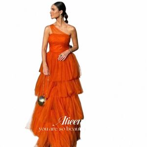 Aileen Layer Lg fête de mariage Dr femmes élégant luxe soirée Dres 2024 couleur Orange robes de bal une ligne demoiselle d'honneur maille 53a5 #