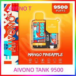 AIM-TANK Aivono 9500 Puffs E-vloeistofcapaciteit 18 ml batterijcapaciteit 650 mah Type C oplader 0% 2% 3% 5% Oplaadbare crazvapes