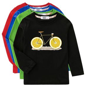 Aimi Lakana Shirts à manches longues Kids Fruit Bicycle Tshirt Boy Girls Coton Tops Funny Bike Vêtements Spring Automne Tees 3T14T 240510