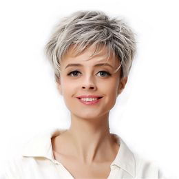 Aimisi Short Cut Synthetische Pruik Perruques Simulatie Menselijk Haar Bobo Pruiken Pelucas de Cabello Humano Perruque