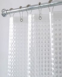 Aimjerry ensemble de doublure de rideau de douche transparent 3D Eva robuste pour rideau imperméable de salle de bain T2006248493451