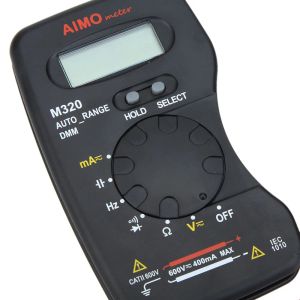 AIMO M320 Digital Multimètre Tester Handheld Handheld AC Tension Courent Mettimètre Multimètre Fréquence Capacité Contacteur