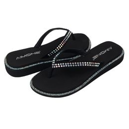 Slippers aimone zomer dames slippers muriel womens multicolor strass lage hak sandalen dame strand slippers casual strand schoenen witte schoenen 56dg