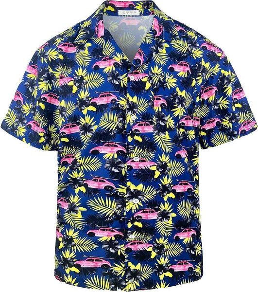 AINIKO camisa hawaiana de manga corta para hombre camisa holgada con estampado floral y botones de playa de crucero tropical Aloha