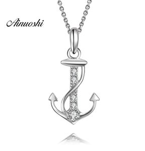 Ainuoshi 925 Pendentif en argent sterling pour les femmes Colliers de chaîne à longue chaîne délicate