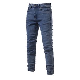 AIOPESON Autumn Denim Jeans Pants Men Fit Slim Straight Jeans para hombres Cotton Cotton Business Casual Wear Mens Pan 240515