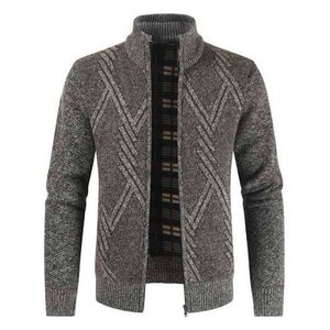 AIOPESON Herfst Winter Mens Trui Casual Stand Kraag Dikke Vest Mode Warme Jassen 210918