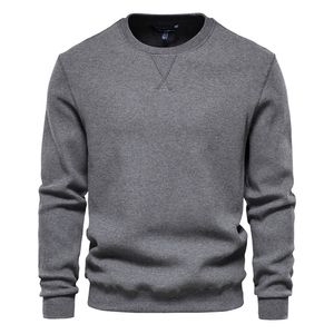 AIOPESON coton o-cou sweats hommes décontracté couleur unie pull à capuche automne mode Simple marque homme sweat 220325