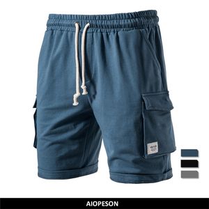 Aiopeson Pocket shorts voor mannen 100 katoen Casual Sport Korte broek Streta Taille Kwaliteit Sweatshorts Summer S 220715