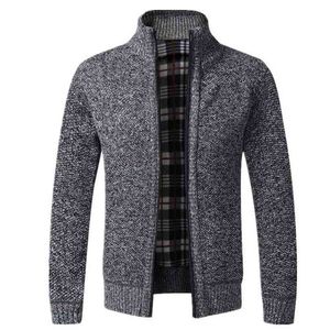 AIOPESON Slim Fit Cardigan Hommes Col Montant Casual Outwear s Pull Automne Hiver Affaires Vêtements Chauds 210918