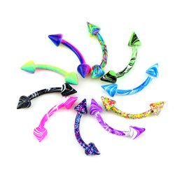 10 Stks/partij Aiovlo Multicolor Kleuren Rvs Lichaam Sieraden Helix Piercing Oor Wenkbrauw Neus Lip Captive Ringen Gratis Verzending