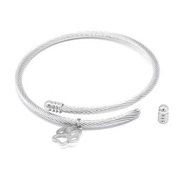 Aiovlo nouveau bracelet à breloques réglable en acier inoxydable bricolage accessoires de bracelet bracelet fin bijoux pour faire des femmes cadeau Q07192092