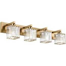 Aipsun Zwart verlichtingsarmaturen badkamer ijdelheid licht kristal modern ijdelheid licht voor badkamer 4 licht (uitsluiting lamp) - stijlvolle en elegante verlichtingsoplossing