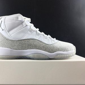 Air 11 Metallic Silver AR0715-100 11s XI White Women Men Sports Shoes Casual Sneakers Best Quality Trainers Kicks With Original Box