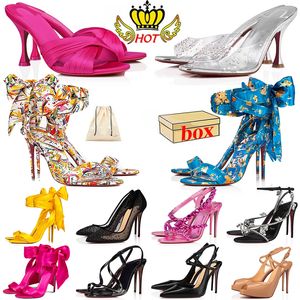2024 met doospompen Slingback Heel schoenen voor vrouwen Designer Sandalen Nieuwe stijl ZO KATE STILETTO PEEP-TOES Open tenen Sexy Rubber Loafers