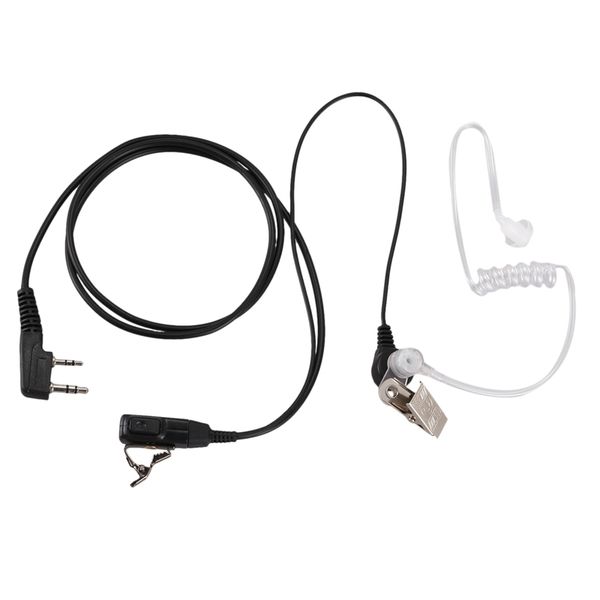 Auricular de tubo acústico de aire Baofeng Walkie Talkie Accesorios de radio portátiles Micrófono de auriculares PTT de 2 pines para BF-888S UV-5R