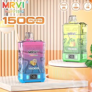 Mrvi Puffing original 15000 vaper 12k bocanadas desechables vape auténtico vapers de la caja de elfos de malla de malla cigarrillos electrónicos recargables con pantalla de pantalla de cordón