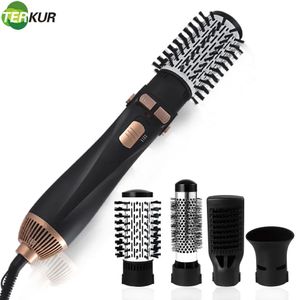 Air Brush 4 Hoofd Vervangbare Föhn Kam Een Stap Blower Sterke Wind Elektrische Stijltang Roller Curler Styling Tools 231220