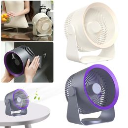 Ventilateur de circulation d'air refroidissement portable 4000mAh Strong Flow Air Flow Low Noise Electric Colder 3 Vitesse pour Home Office Travel 240422