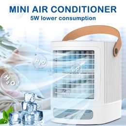 Condizionatori d'aria Condizionatore d'aria portatile mini raffreddatore d'aria personale per camera ventola di raffreddamento ad acqua evaporativa Condizionatore d'aria domestico USB Veicolo ricreativo 230726
