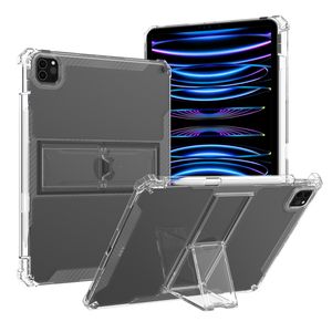 Cojín de aire Airbag Air Bloque Tpu Cases PC Stand Anti-Drop Cubierta protectora para Apple iPad 10 10.9 2022 10.2 Aire 2/3/4/5 2022 Pro 11 pulgada 7 8 9 Mini 4 5 6 Caso