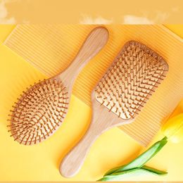 Pobie de coussin d'air Hairdressage Masage du bois brosse à cheveux brosse à cheveux peluche à pagaie facile pour les poils flexibles humides ou secs tous les types de cheveux longs