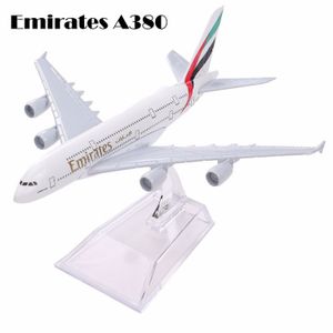 Air Emirates A380 Airlines modèle d'avion Airbus 380 Airways 16cm alliage métal modèle d'avion avec support avion M6-039 modèle d'avion LJ200930