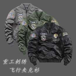 Air Force Flight Jacket herenjack voor veer- en herfstwork jas honkbal nek