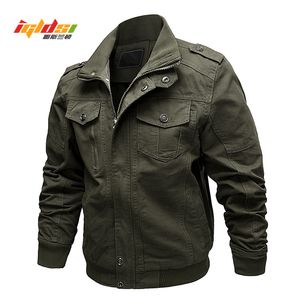 Pilote de l'armée de l'air militaire veste hommes printemps Cargo tactique Bomber veste mâle décontracté fermeture éclair vol coton manteau veste taille M-6XL