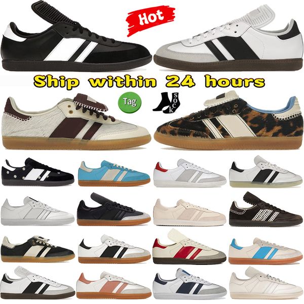 2024 Diseñador Running Dress Shoes Men Mujeres Casco Classic Black White Wales Bonner Bonner Walse Bonner Negro Crema negra Hiñera