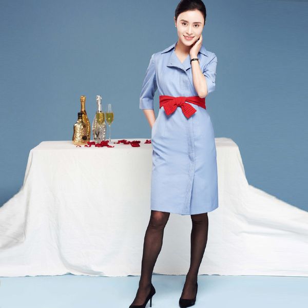 Air France Abitre d'agent Uniforme Renthath Construction Français Dress Robe Beauty Women's Airline Staff Uniforms