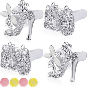 Luchtverfrisser Crystal High Heel Shoe en Bag Car Vent Clip Rhinestone Clips Cute Decor Decoration Accessories Bling For I Topscissors Am8in