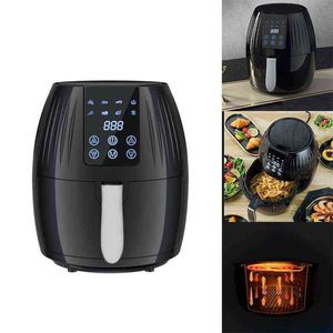 Air Fryer 5.5L Grote Air Fryers 8-In-1 Hot Airfryer Fornuis Oilless Met Digitale Touch-Screen anti-aanbak Mand T220819