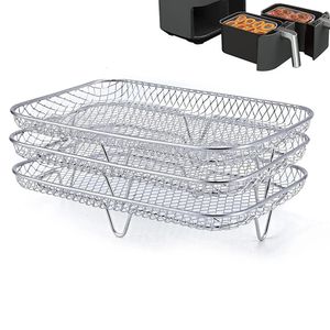 Luchtfriteuse Accessoires Barbecuekracht drieklagen mesh oven accessoires BBQ Gril Baking Cooker Accessoires Kookgereedschap 240329