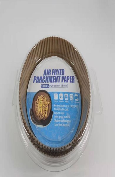 Freidores de freidora de papel desechable Panes de cocción para papel de cocción antiadherente para cochalas para cocheras para airfryer a prueba de aceite WLL13077103626