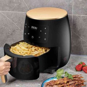 Freidora de aire libre de aceite Salud Freidora Cocina 1400W 4.5L 110V / 220V Multifunción Smart Touch LCD Deep Airfryer Papas fritas Pizza Pan T220819