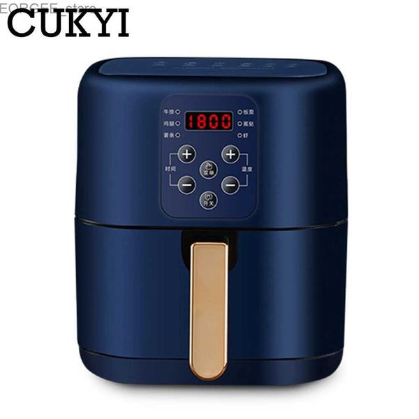Air Fryers Cukyi 6L Home Air Fry Pan Electric Baking Four Automatic French Chips Machine Machine Huile Free BBQ Tool Machine de cuisson 60 minutes Y240402