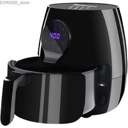 Fryers Air Digital 5.3qt Fryer à air chaud avec 7 fonctions de menu 1350W Timer des ustensiles sains sans huile et contrôle de la température Y240402