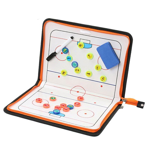 Air hockey Cremallera plegable Tablero de entrenamiento de hockey sobre hielo Portapapeles táctico Juego de entrenador Tácticas de entrenamiento de partido 230822