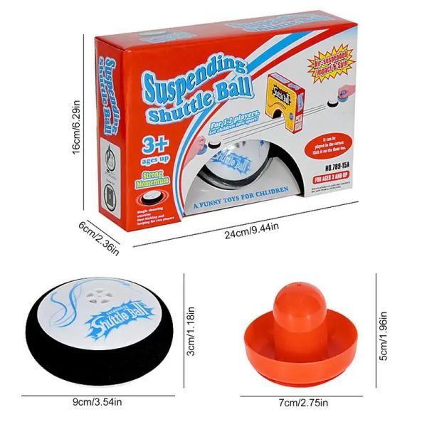 Hockey aérien Hover Puck Mini Electric Floating Hockey avec 2 poussoirs de hockey aérien Red Hockey Game de société Cadeau pour enfants Adultes