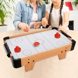 Air Hockey Table Battle Game Terrain de jeu de bureau avec curseurs et rondelles Parent-enfant interactif pour les enfants en bas âge 240328