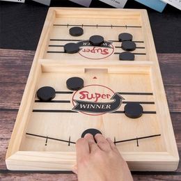 Air hockey Tafel Fast Hockey Sling Puck Game Catapult Schaken Ouder-kind Interactief Spel Speelgoed Winnaar Board Schaakspellen Speelgoed voor Kinderen 230615